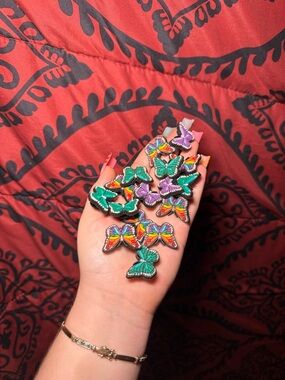 Bundle of 16 Colorful Butterfly Croc Charms